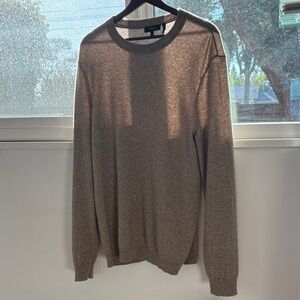 Oversized neutral taupe cashmere sweater